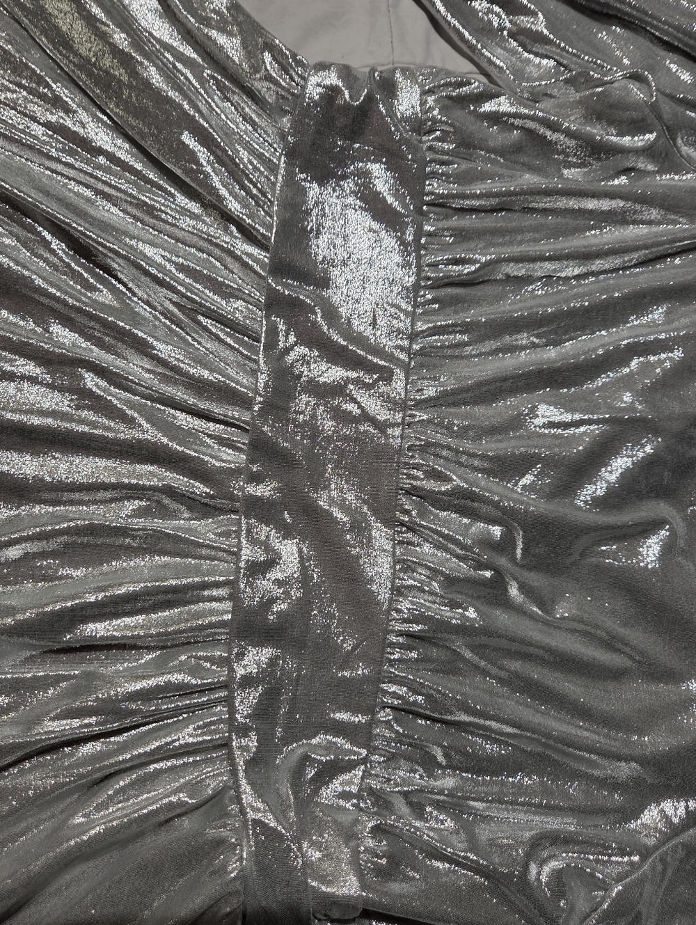 Torrid Silver Metallic Wrap Dress - Picture 8 of 9